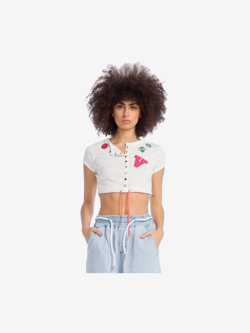 T-SHIRT CROP TOP VDR 9320